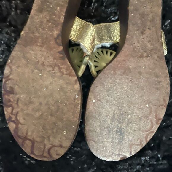 Ugg Australia gold ayden sherpa fur lined sandal 9 - Picture 3 of 5